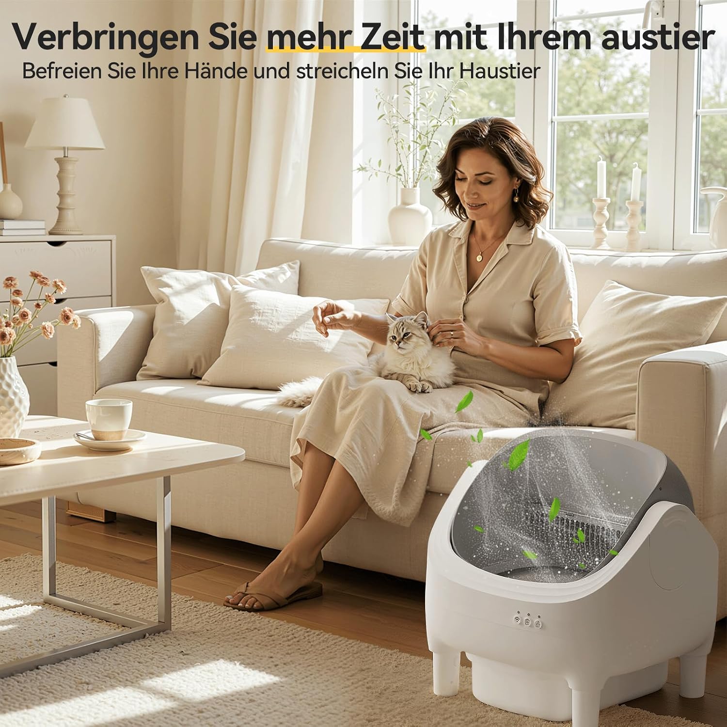 Thumbnail 6 de JUMMICO Selbstreiniger Katzentoilette – XXL Top Open Design mit App-Kontrolle