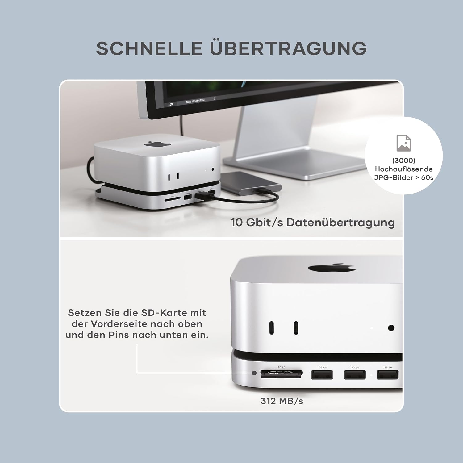 Thumbnail 3 de Satechi Mac mini M4 Hub 12,7 cm