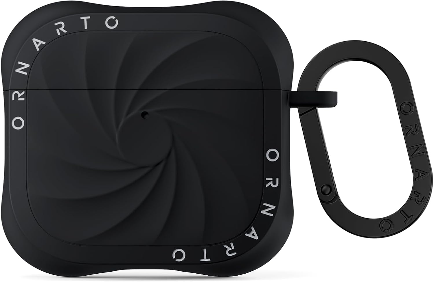 Detalle de ORNARTO Vortuxe Coque en Silicone Liquide pour AirPods 4 (2024) — Protection Militaire 2X MIL-STD, LED Visible, Mousqueton, Noir