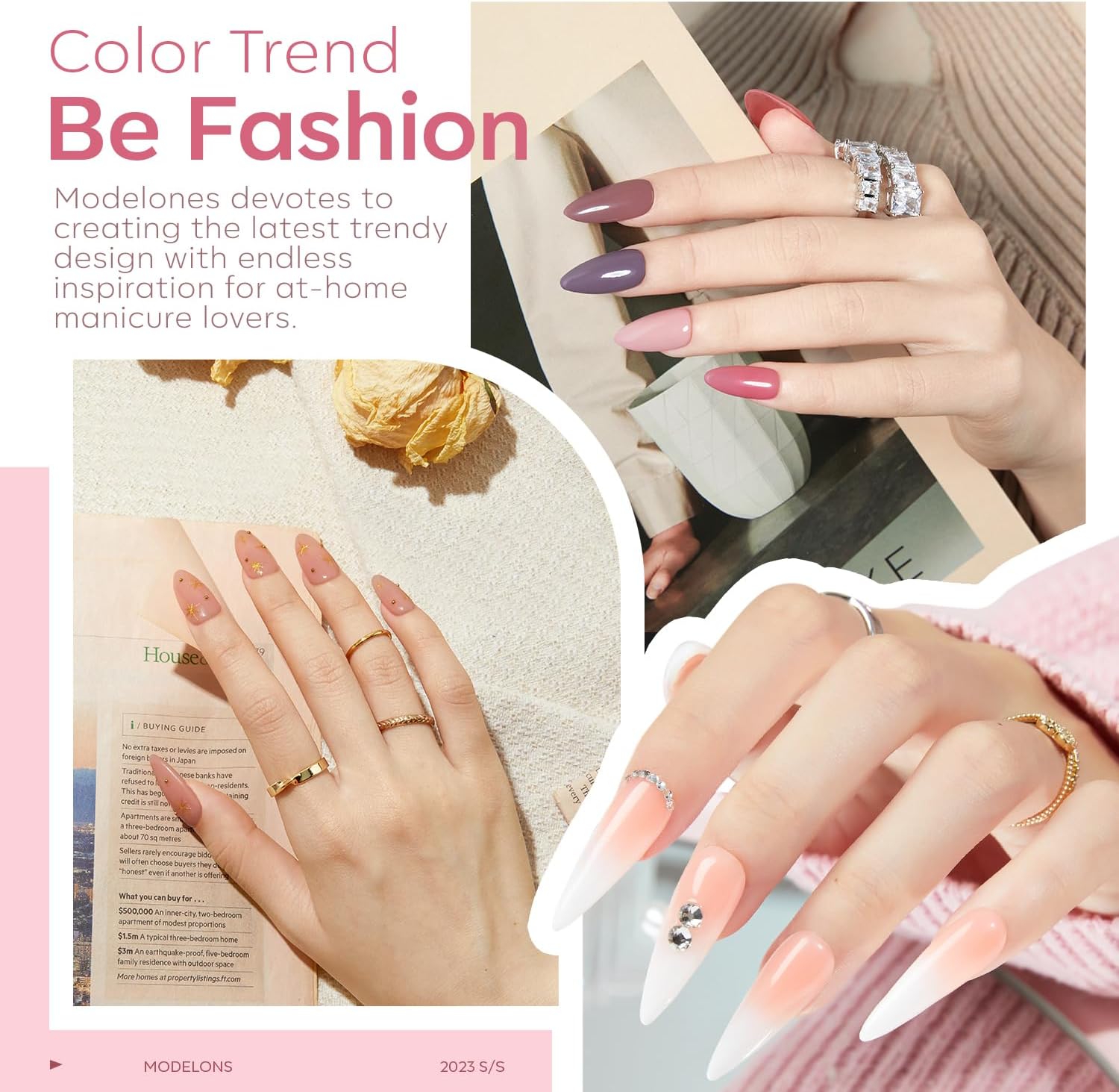 Detalle de modelones MDE-MOEO9-00068 nageltipset met 500 amandelvormige tips