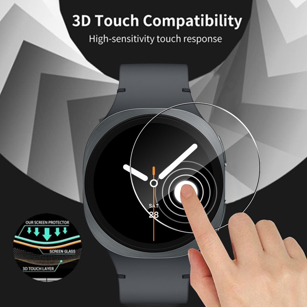 Thumbnail 2 de Mayfun Schutzfolie Galaxy Watch 8 44mm 3er