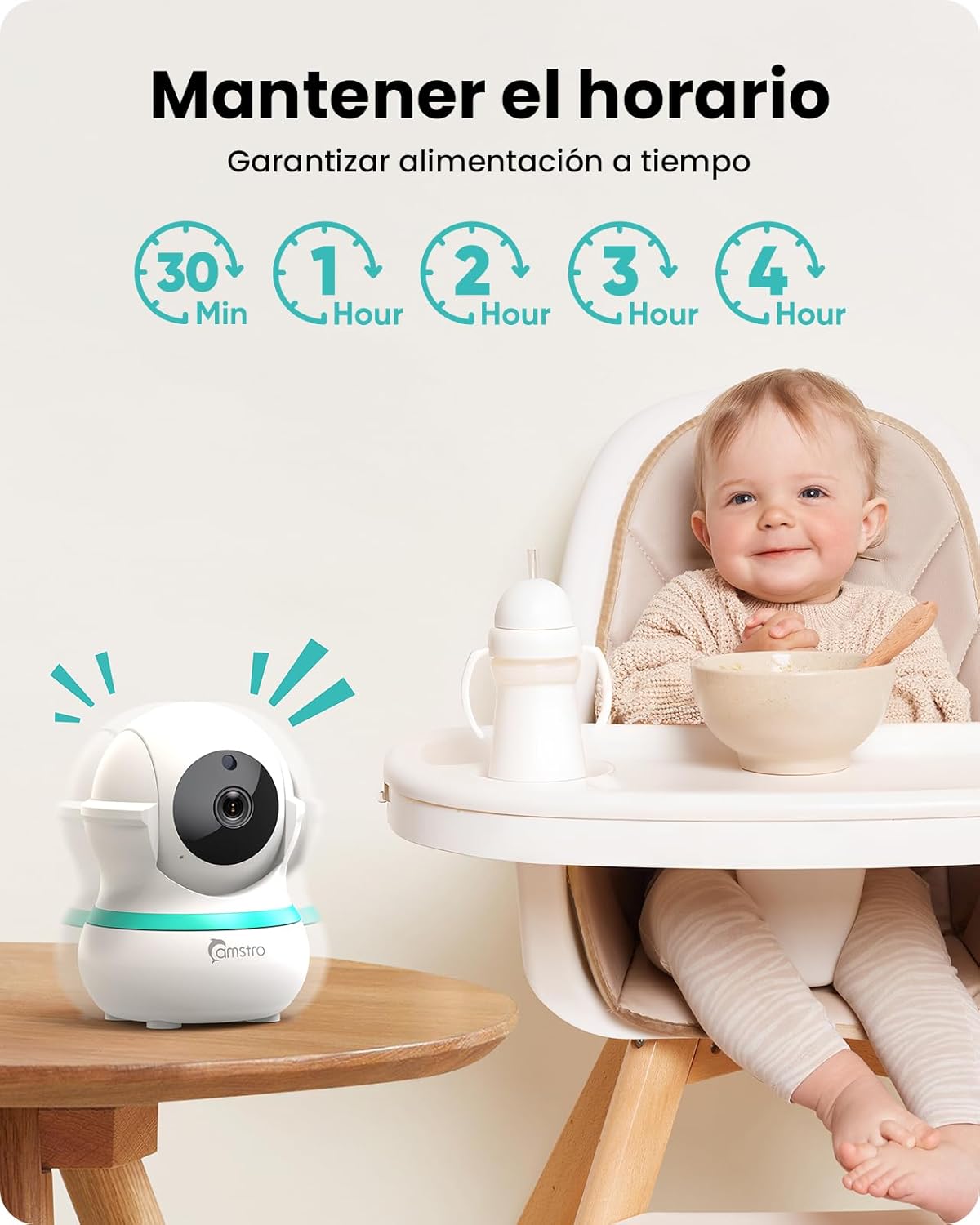 Thumbnail 3 de CAMSTRO Babyphone cámara 5 pulgadas 360° 4X Zoom 2.4 GHz