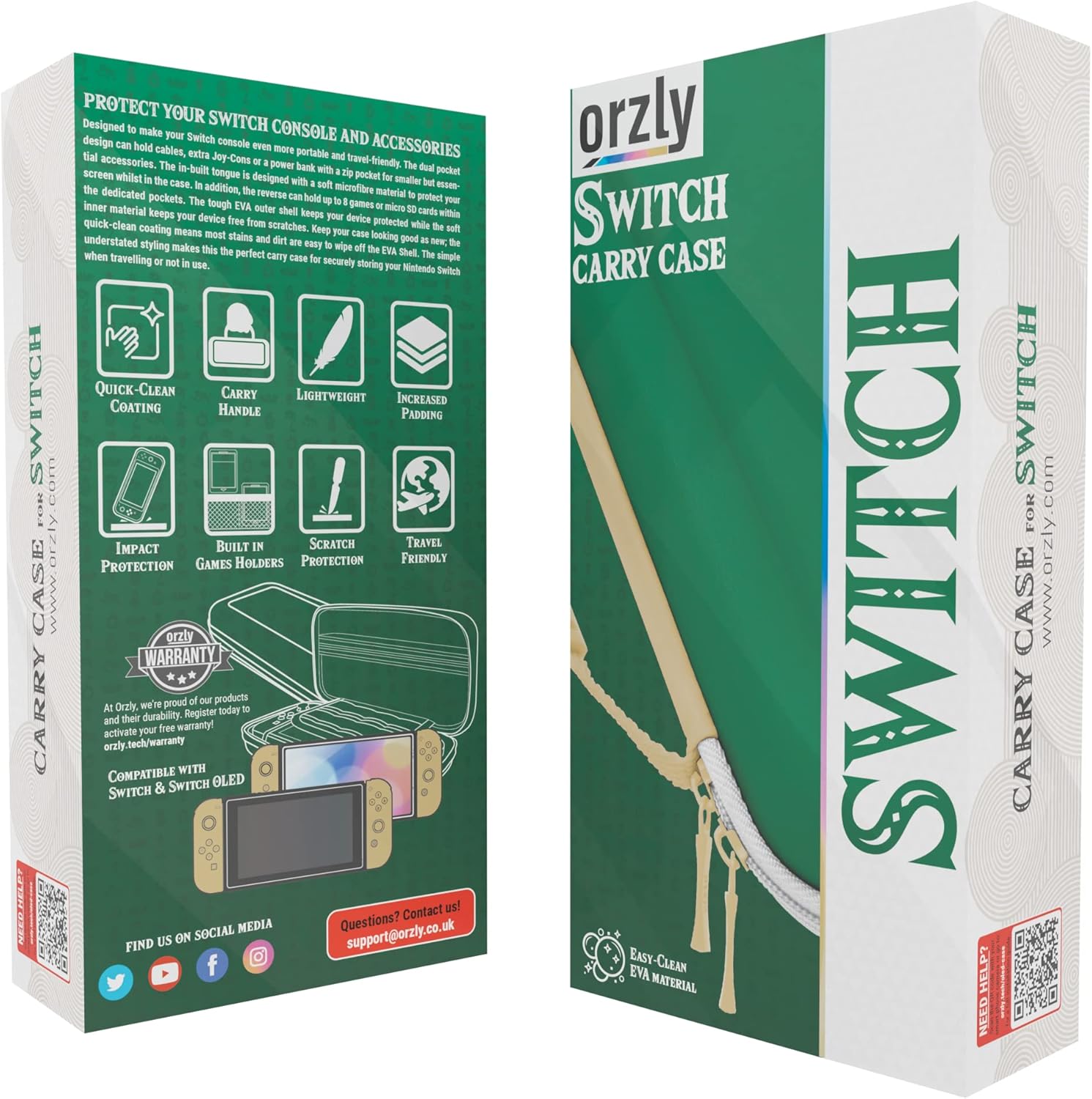 Thumbnail 1 de Orzly Tragetasche für Nintendo Switch OLED – Schutzhülle mit Zubehör- und Spiele-Ablagefach in Geschenkverpackung