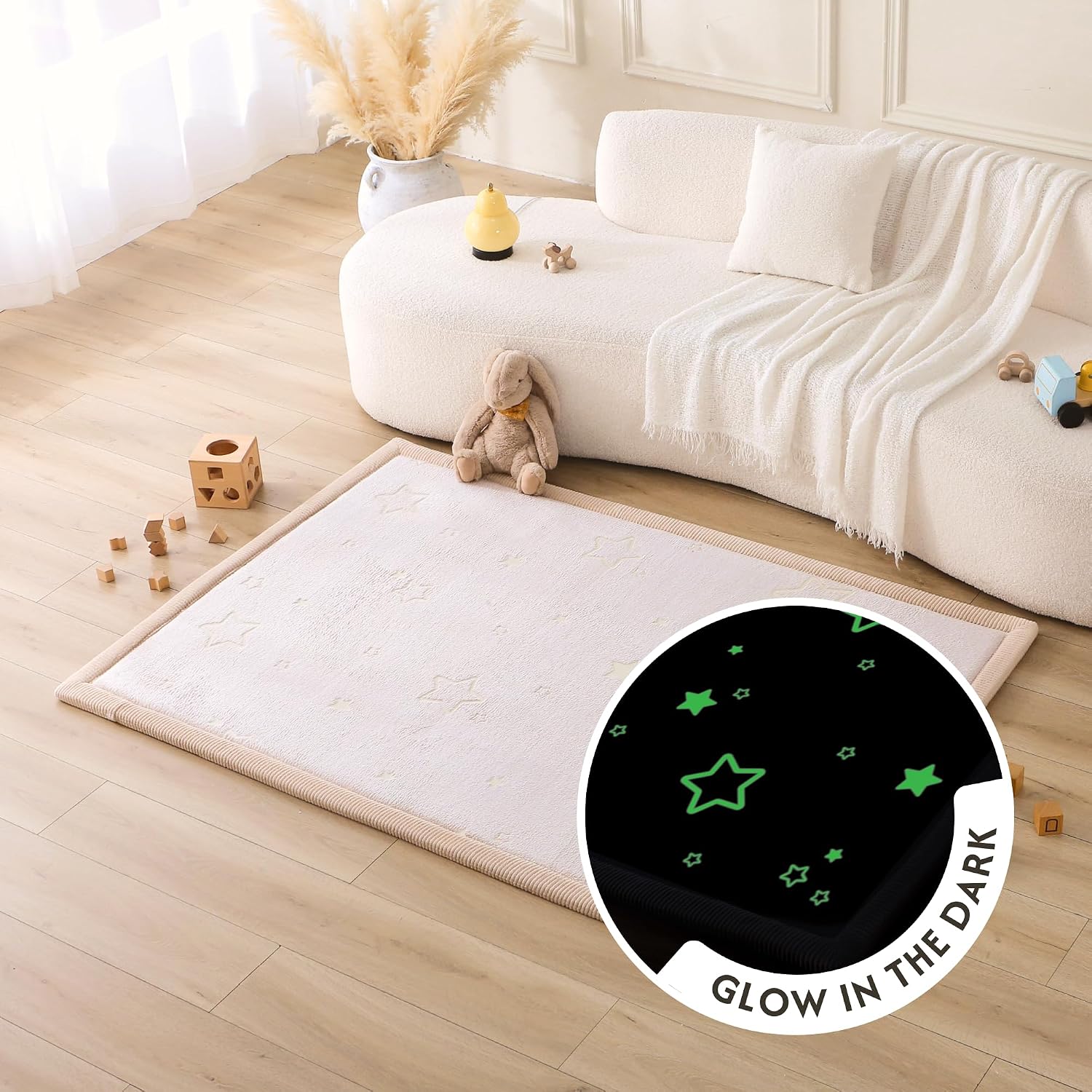 Detalle de Baby play mat 170x200cm coral velvet