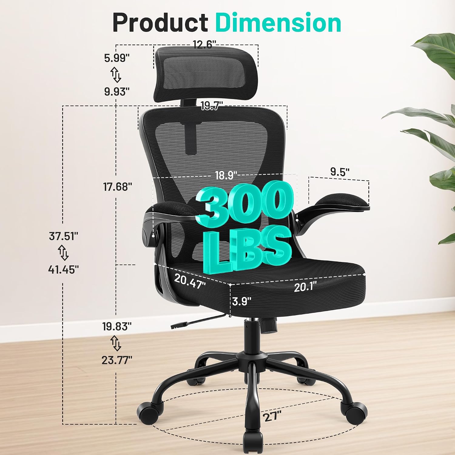 Detalle 2 de AreShark Office Chair Ergonomic 300 lb capacity