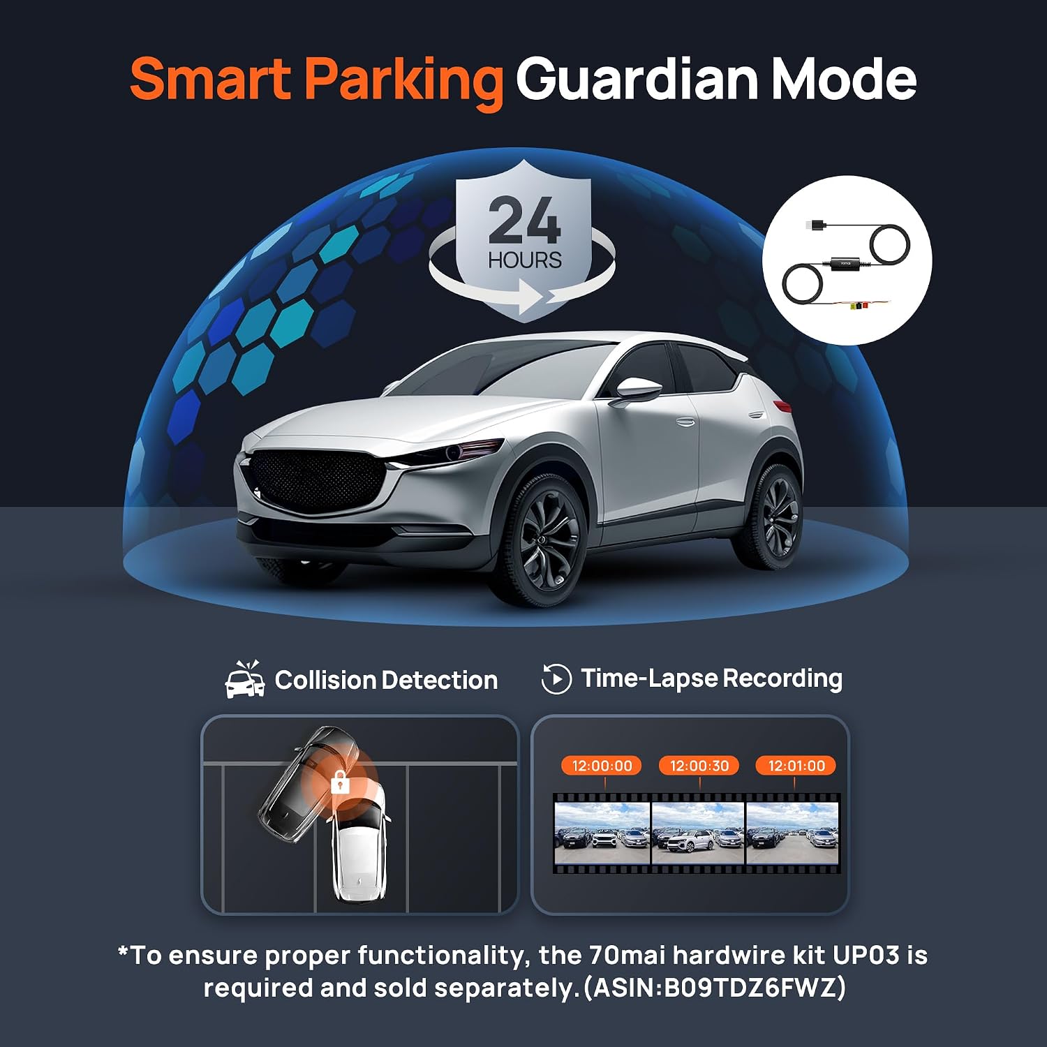 Thumbnail 5 de 70mai A800S-1 4K Front and Rear Dash Cam with GPS and ADAS