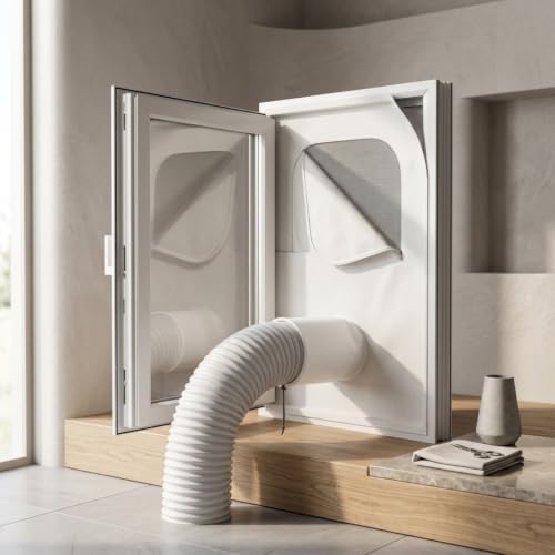 Detalle de Fauhapyway Fensterabdichtung für Klimageräte – Dichtstoff für Schiebefenster, 114x133 cm (L-114 × 133 cm)