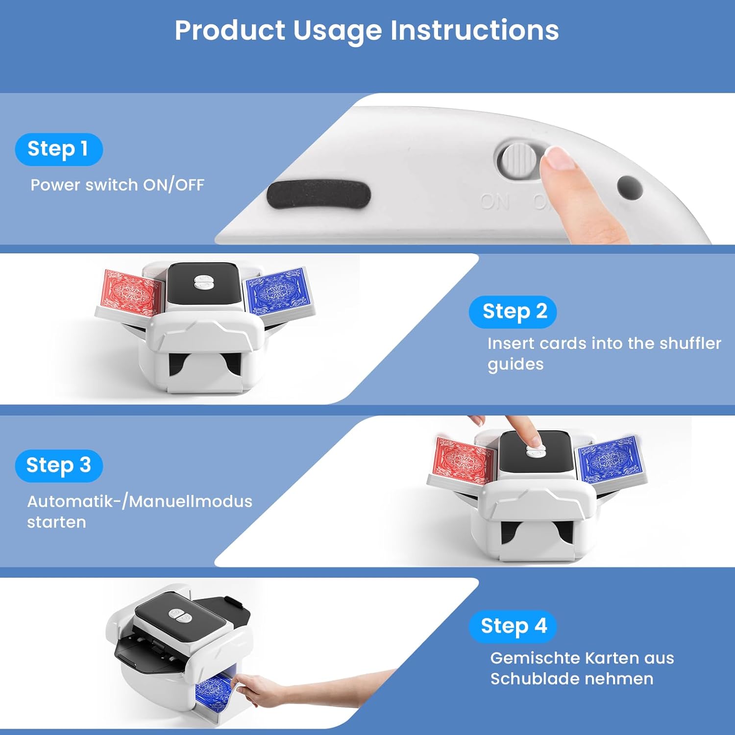 Detalle 2 de snookids Kartenmischmaschine mit 2000 mAh