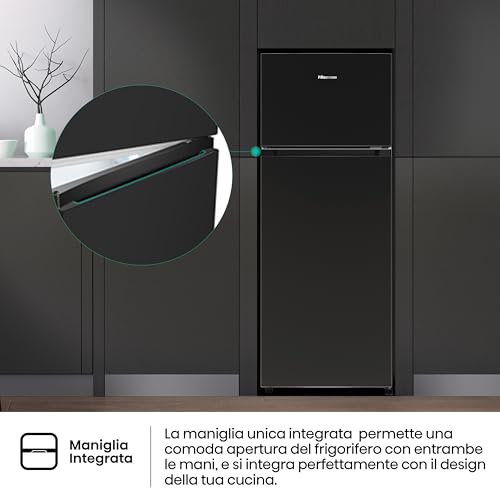 Thumbnail 9 de Hisense RT267D4ABE frigorifero doppia porta da 206 L nero con porte reversibili