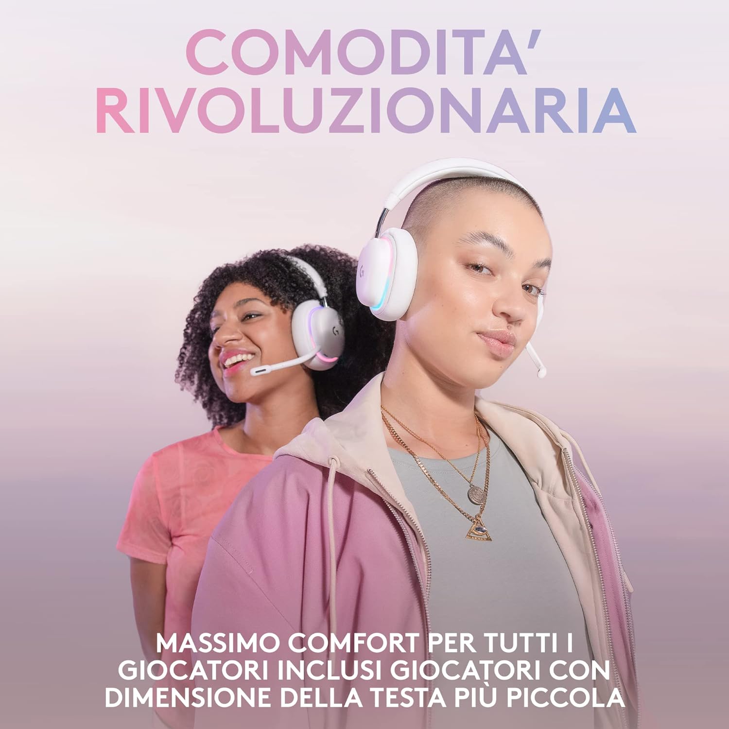 Thumbnail 1 de Logitech G G735 cuffie gaming wireless con RGB LIGHTSYNC, LIGHTSPEED e Bluetooth, microfono staccabile (bianco)