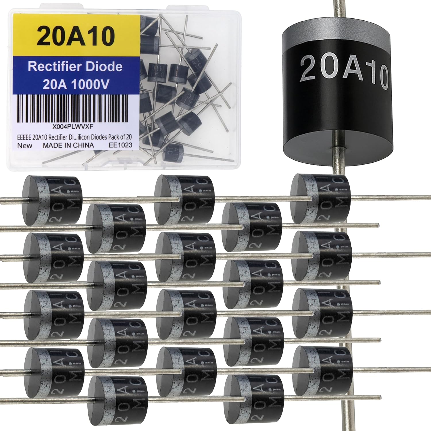 Detalle de EEEEE 1N34A ゲルマニウムダイオード 25個入り・低順方向電圧の信号検出用