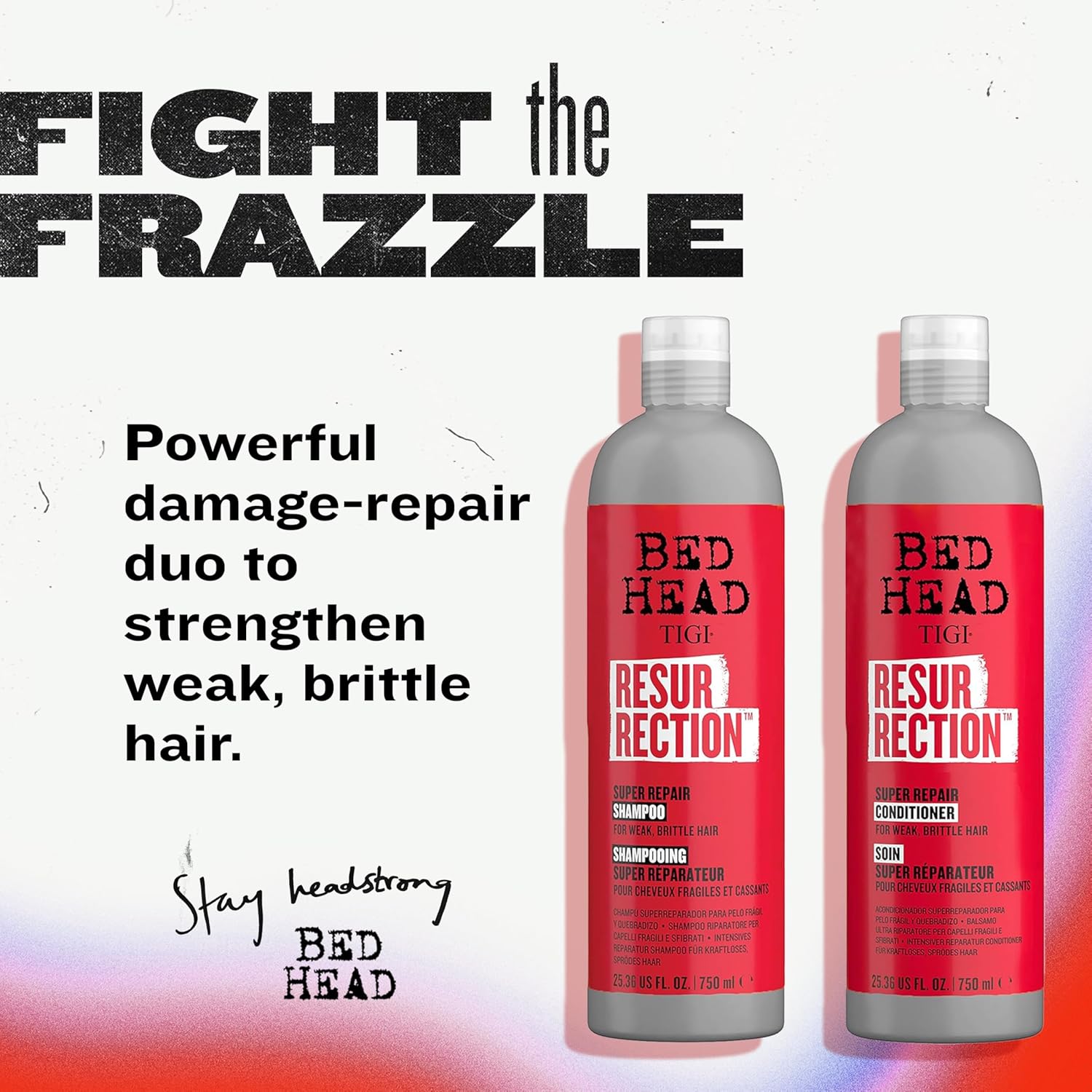 Thumbnail 2 de TIGI Bed Head Resurrection Hair Repair Shampoo & Conditioner Set (Dry and Damaged Hair, Maximum Strength)