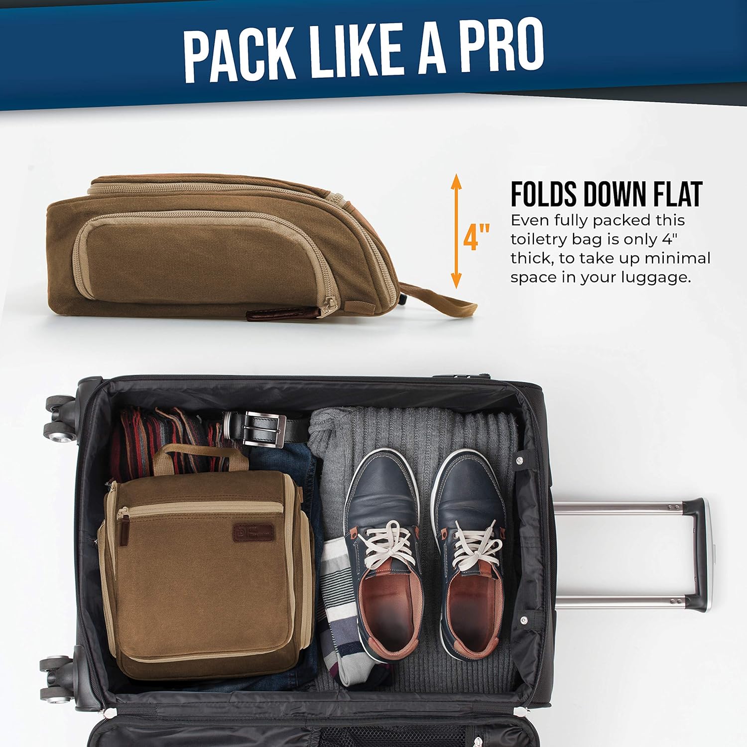 Thumbnail 6 de D&D Hanging Travel Toiletry Bag for Men and Women – Large, Water-Resistant with 10 Compartments and YKK Zippers