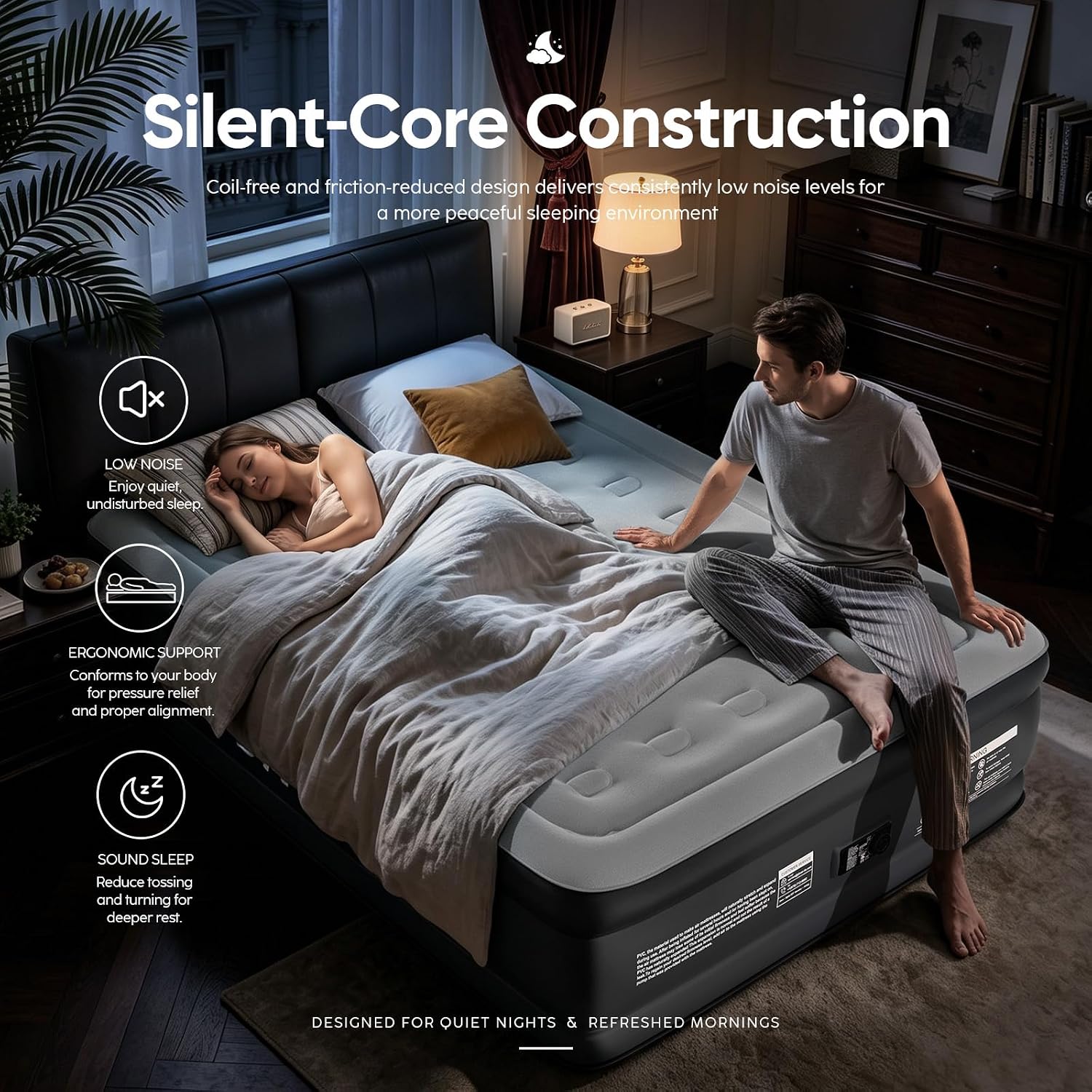 Detalle de DIVON Queen Air Mattress, 18-Inch Raised