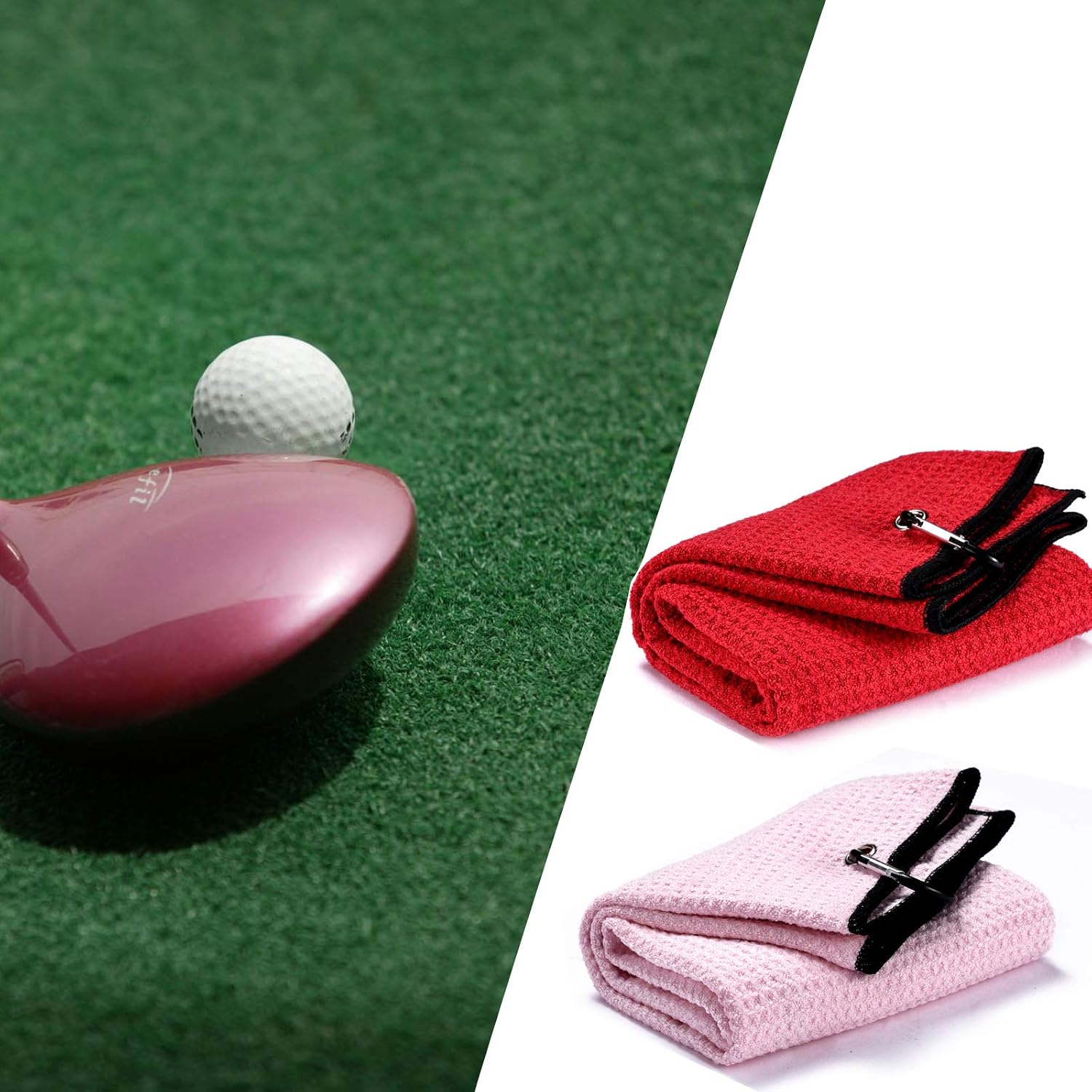 Thumbnail 6 de Yizerel 2 Pack 16" x 24" Tri-fold Golf Towel Set