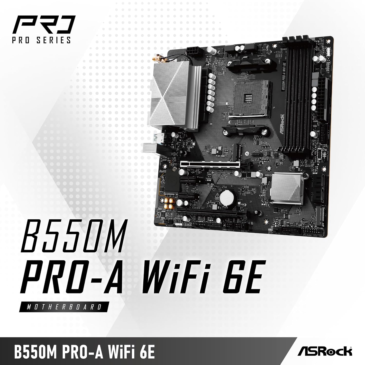 Detalle de ASRock B550M Pro-A WiFi 6E マザーボード AM4・DDR4・Micro-ATX対応