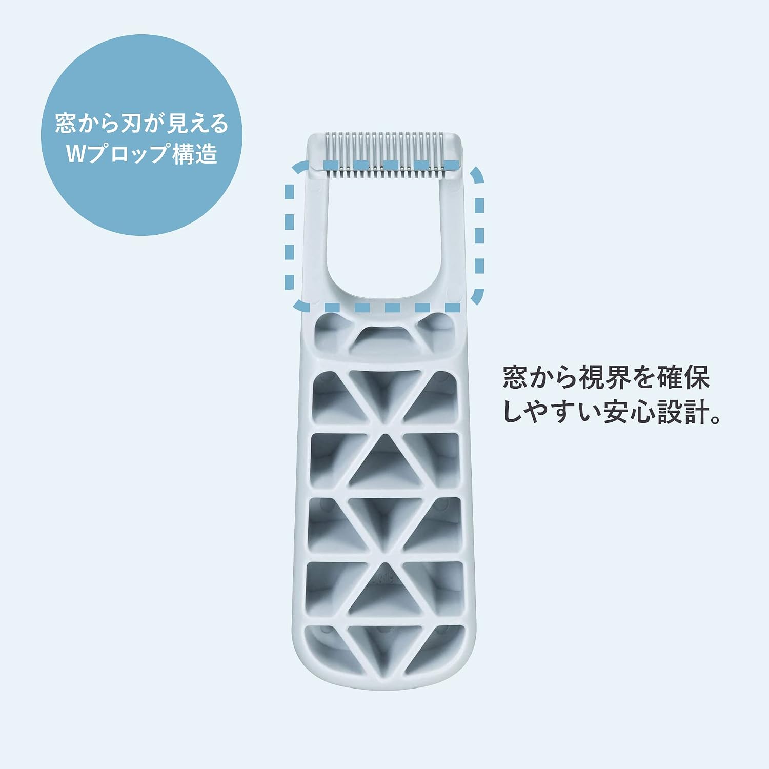 Detalle 2 de KAI DANDYCARE GA0079 男性用アンダーヘアカミソリ 窓付き・ガード付き 2本入り