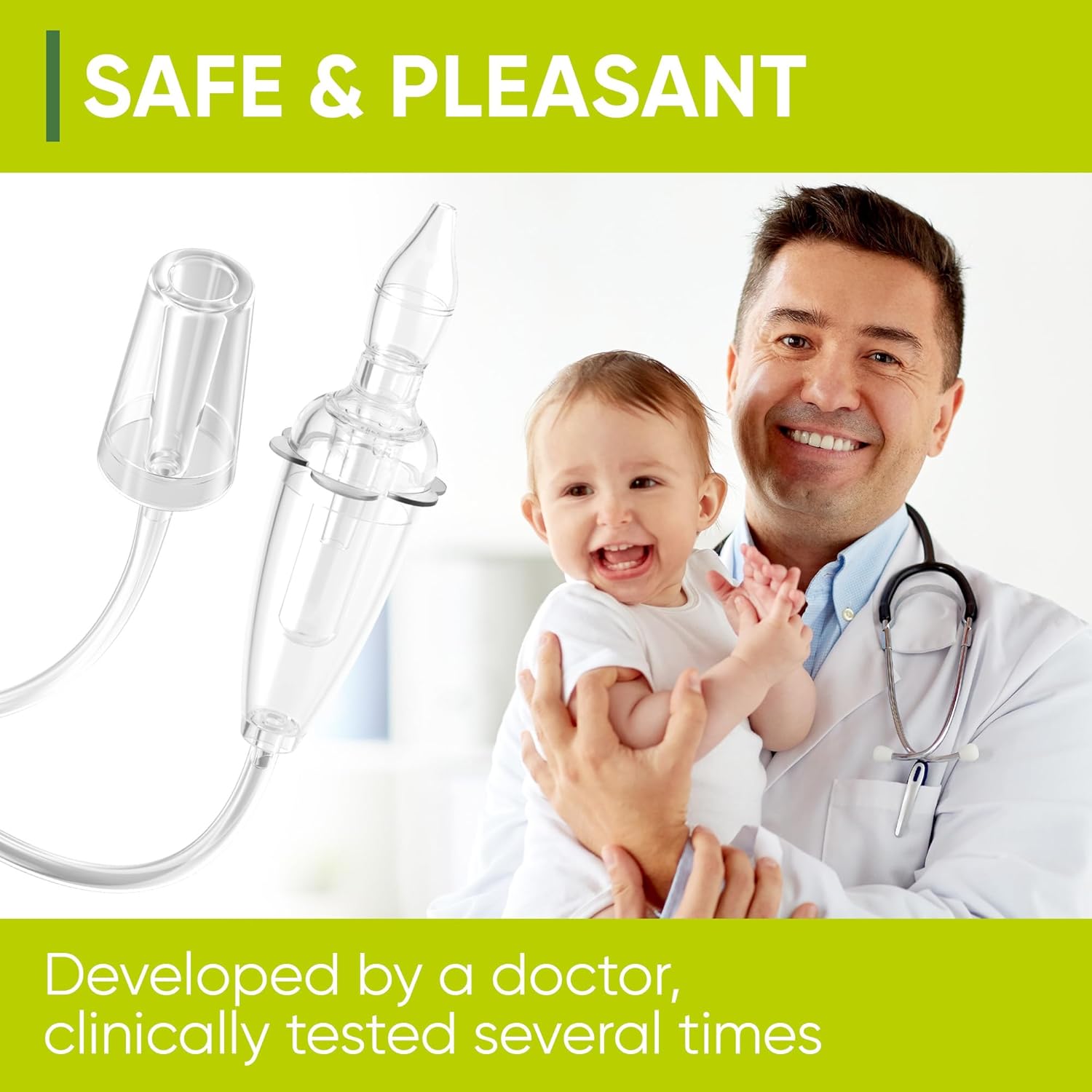 Detalle 2 de Airmed’s Vac Baby Nasal Aspirator with 2 Suction Heads and Cleaning Brush