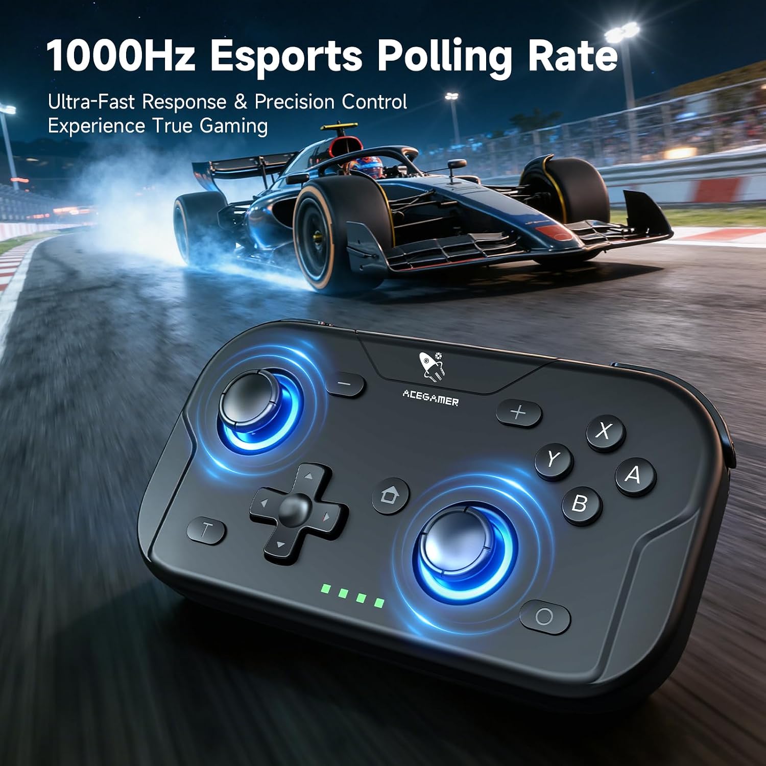 Detalle de AceGamer 2-Pack Wireless Pocket Controllers with Bluetooth, Gyro and Turbo