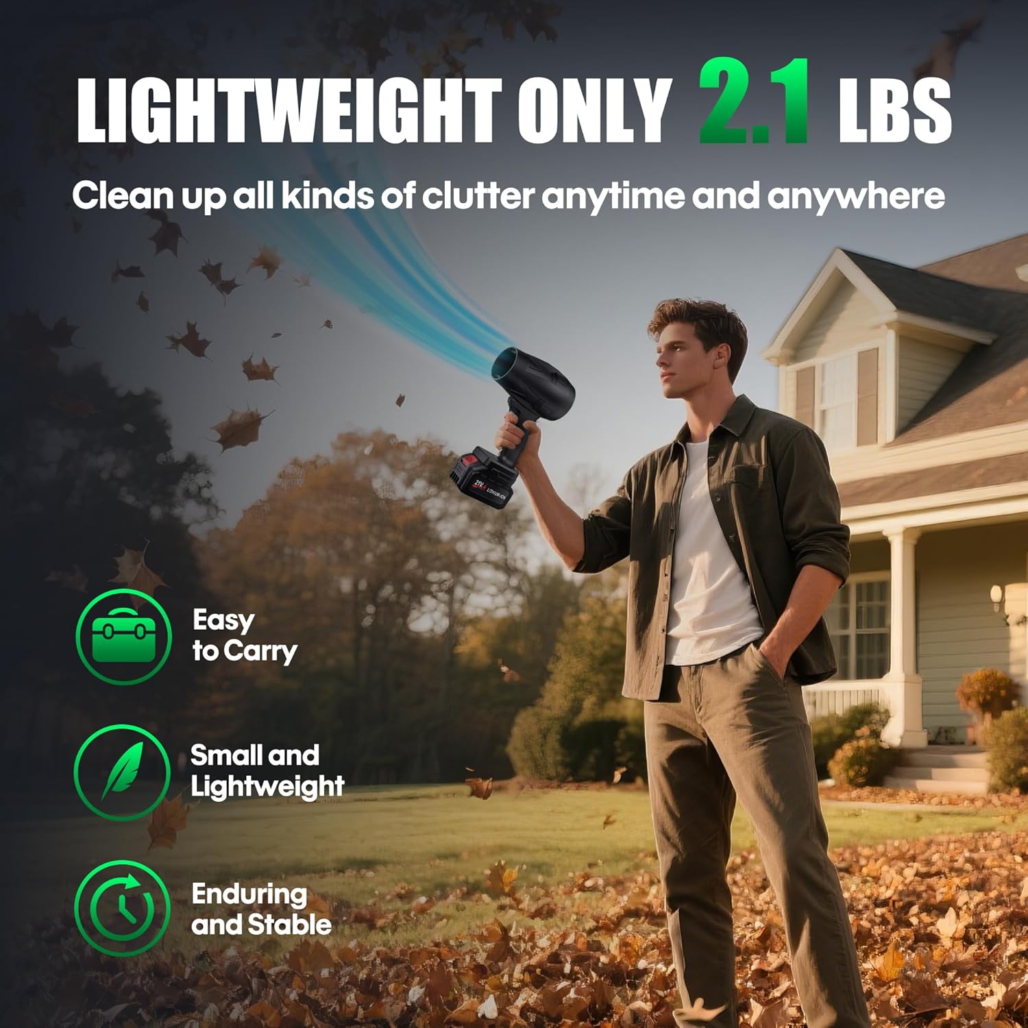 Thumbnail 4 de DAILYLIFE Electric Cordless Leaf Blower 130 MPH ๐