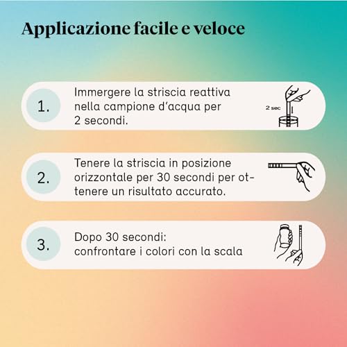 Detalle de Test acqua potabile 18 in 1 - Kit analisi acqua potabile con 25 strisce, Trignostics