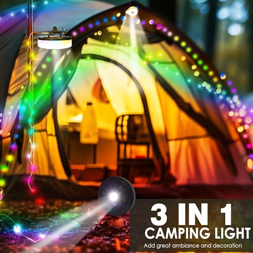 Thumbnail 7 de GCCATE 10M Camping String Lights Retractable Fairy Lights, Coloured