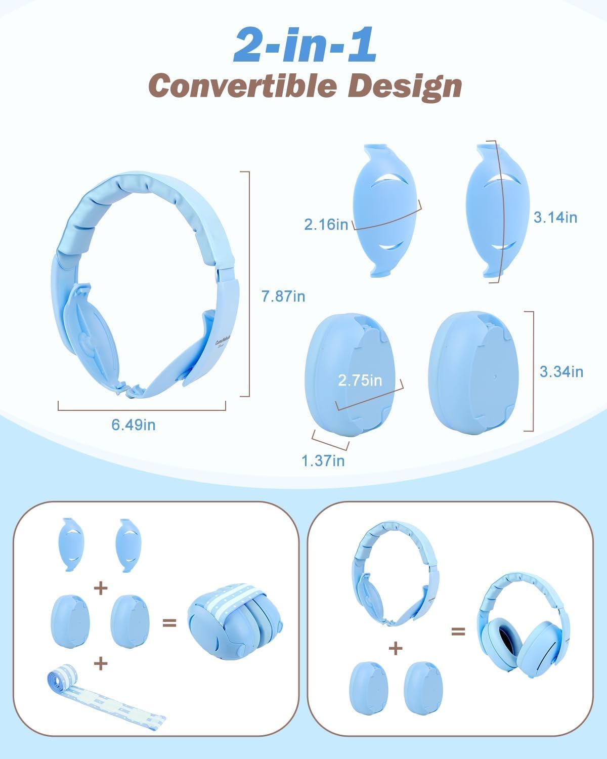 Detalle 2 de Baby Ear Defender noise reduction earmuffs for 36 months