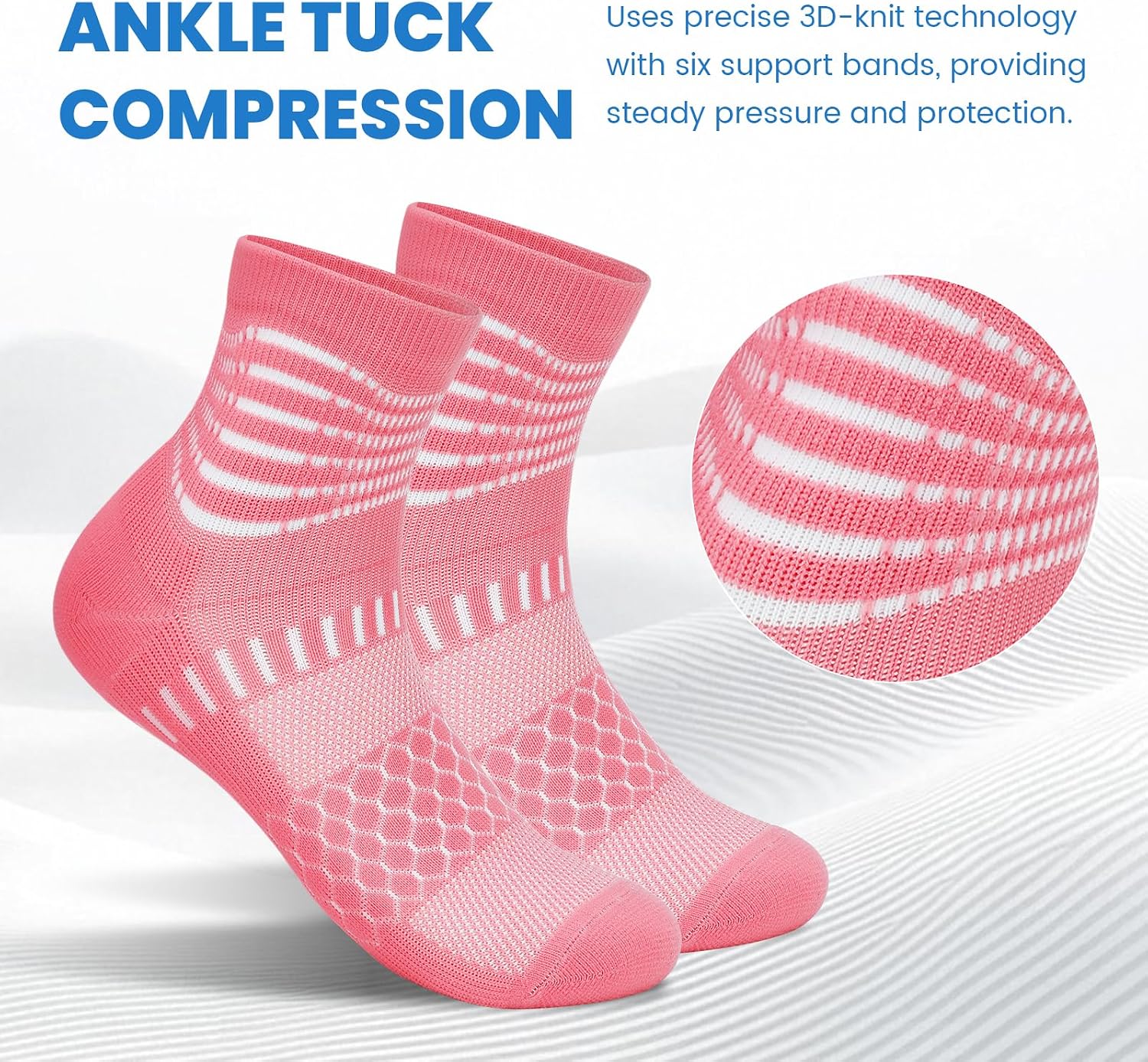 Detalle de IRAMY IRCS001-CA Ankle Compression Socks, Cushioned for Athletic Running