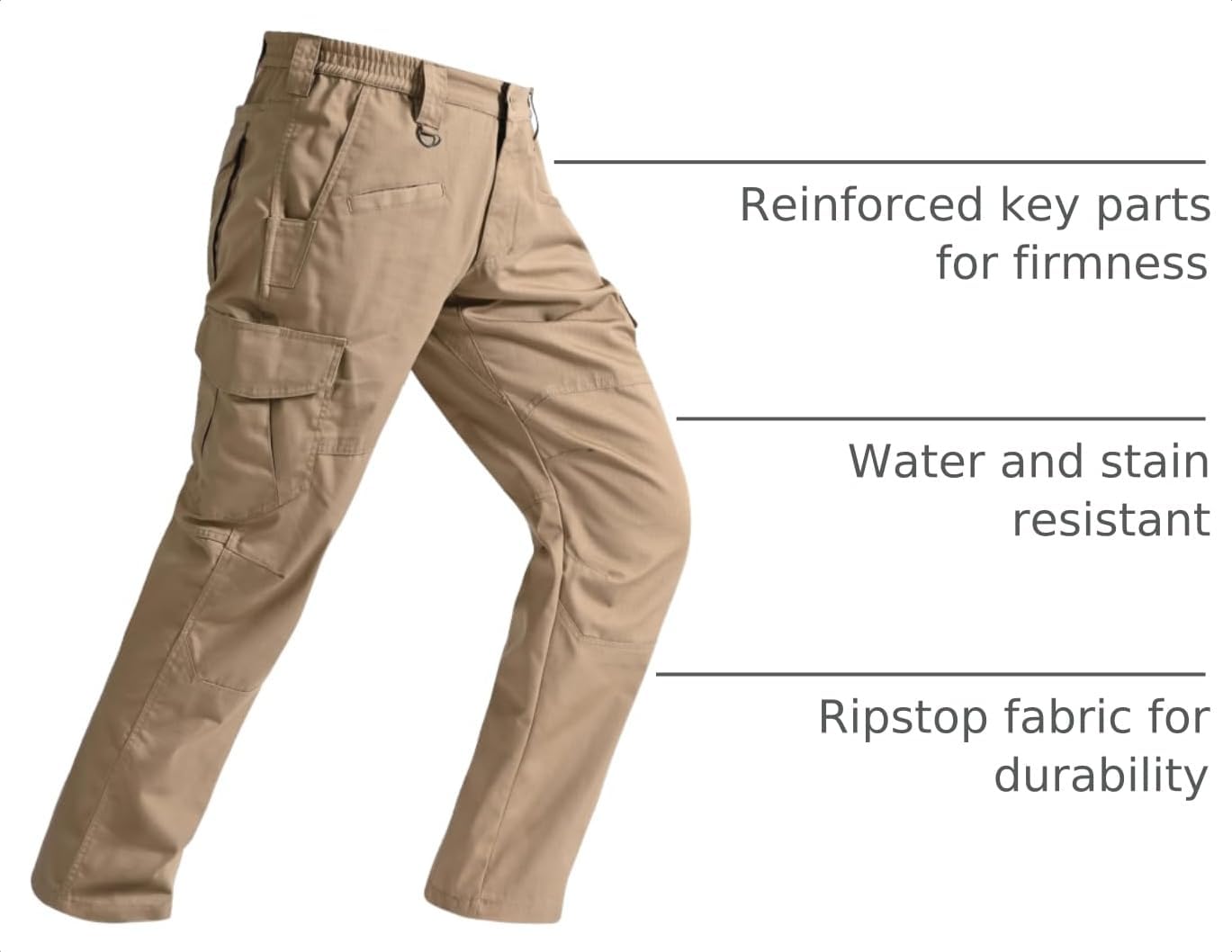 Detalle 2 de Men’s tactical cargo pants with 9 pockets