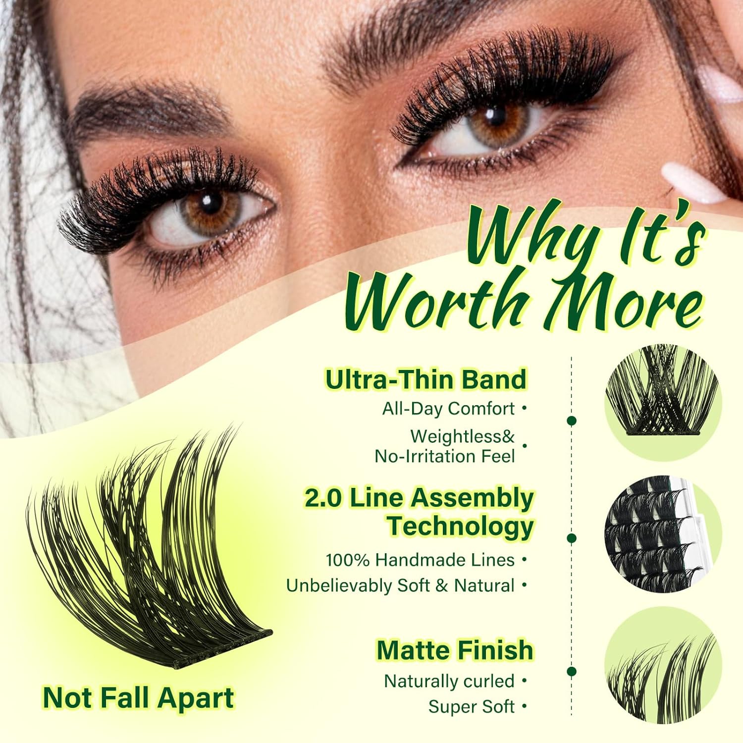 Detalle de KEYYOU Y02 Cluster Lashes 144pcs ๐