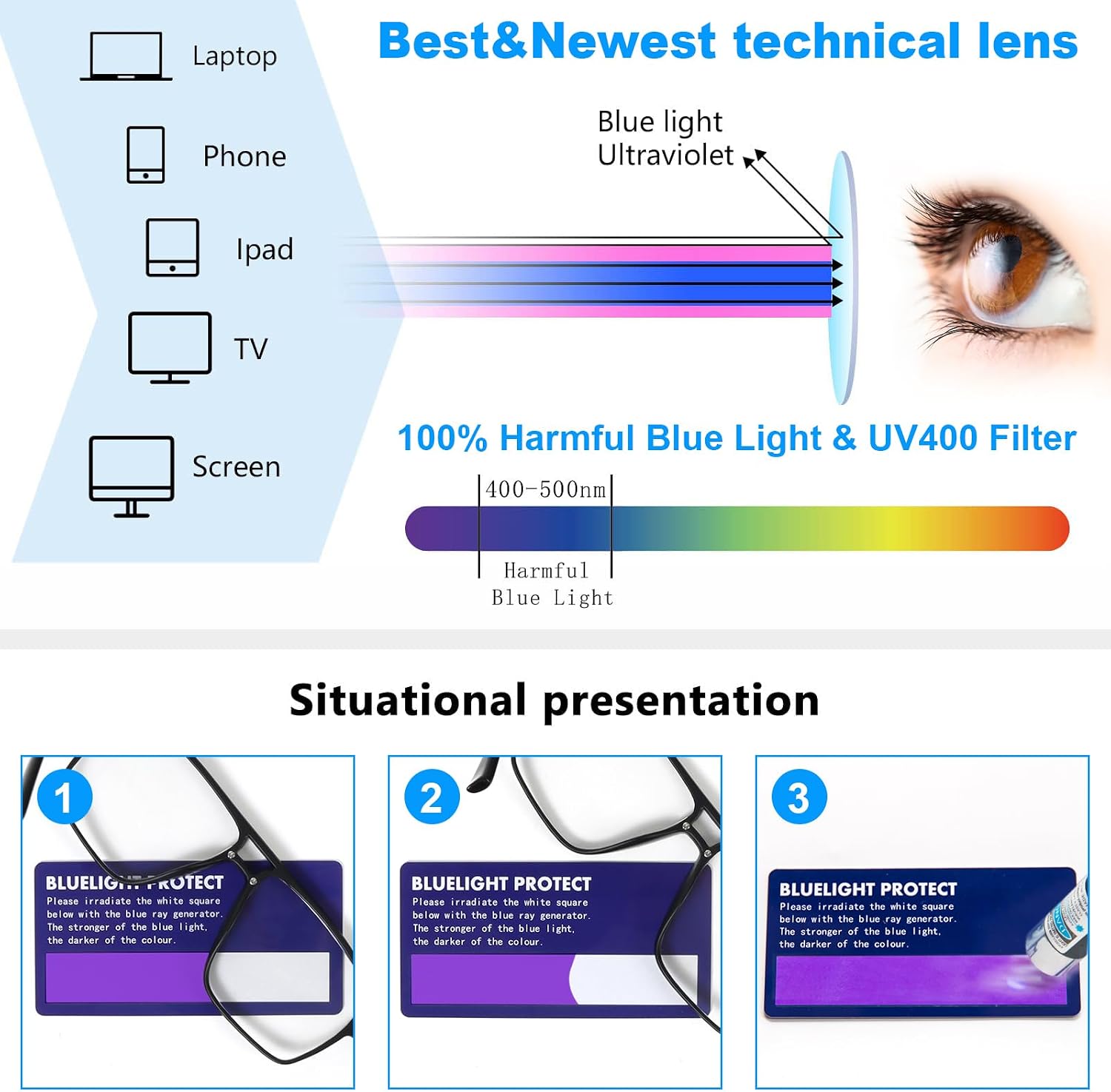 Thumbnail 5 de KoKoBin 3 Pack Oversized Reading Glasses
