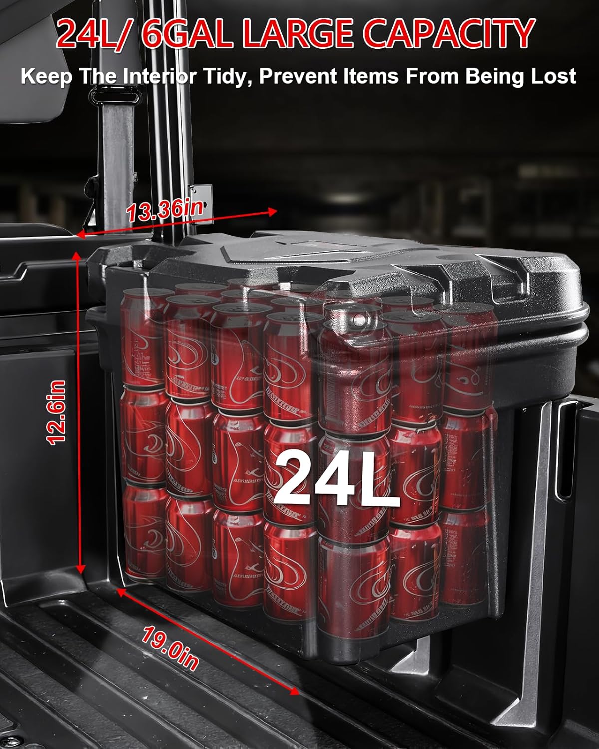Detalle de StarknightMT Ranger XP 1000 Bed Box 24L/6GAL: A rugged UTV storage that adds real utility