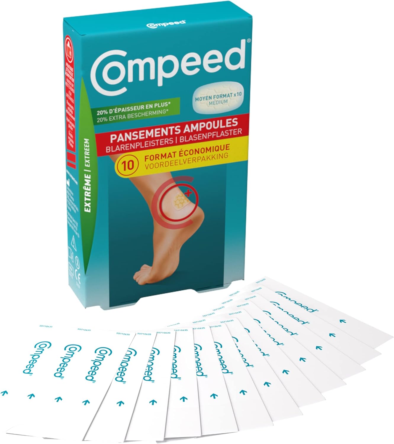 Detalle de Compeed® Pansements Ampoules Extrême Hydrocolloïde (10 pansements) – effet seconde peau