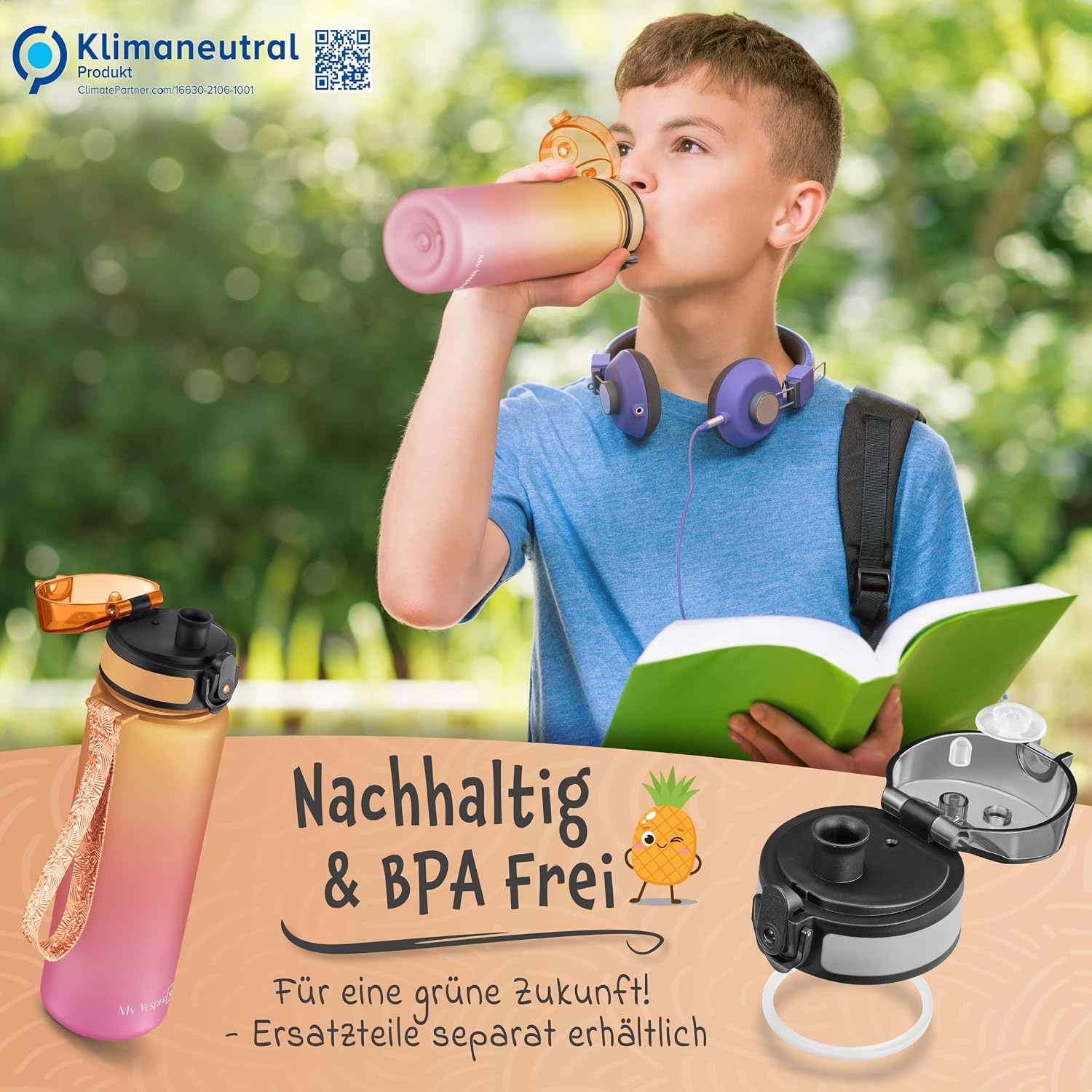 Thumbnail 6 de My Vesperbox Trinkflasche Kinder 500ML – Auslaufsicher, BPA-frei & Komplett-Set
