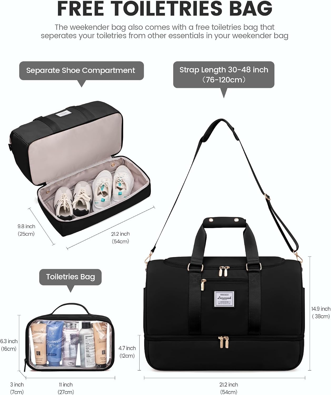 Thumbnail 1 de LOVEVOOK Travel Bags 50L holdall