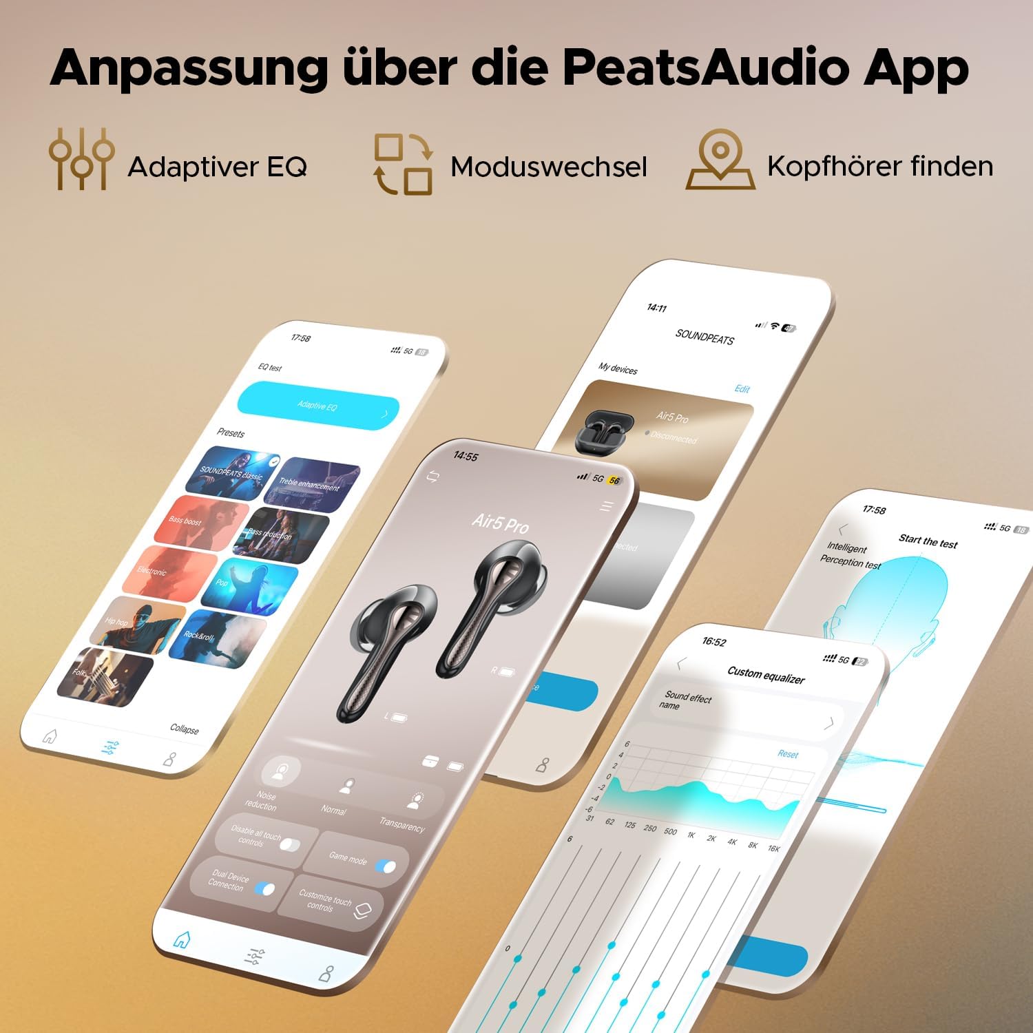 Thumbnail 5 de SoundPEATS Air5 Pro Kopfhörer, 37 h Akkulaufzeit