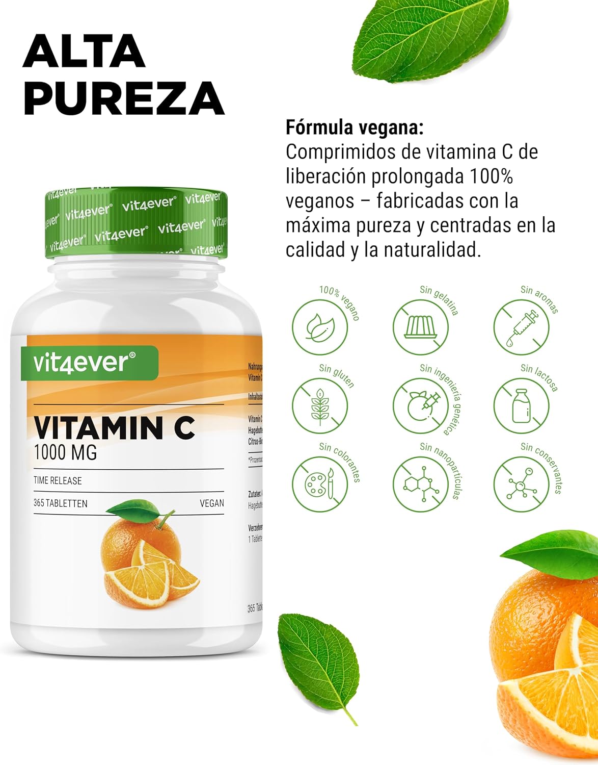 Thumbnail 2 de Vit4ever Vitamina C 1000mg 365 tabletas