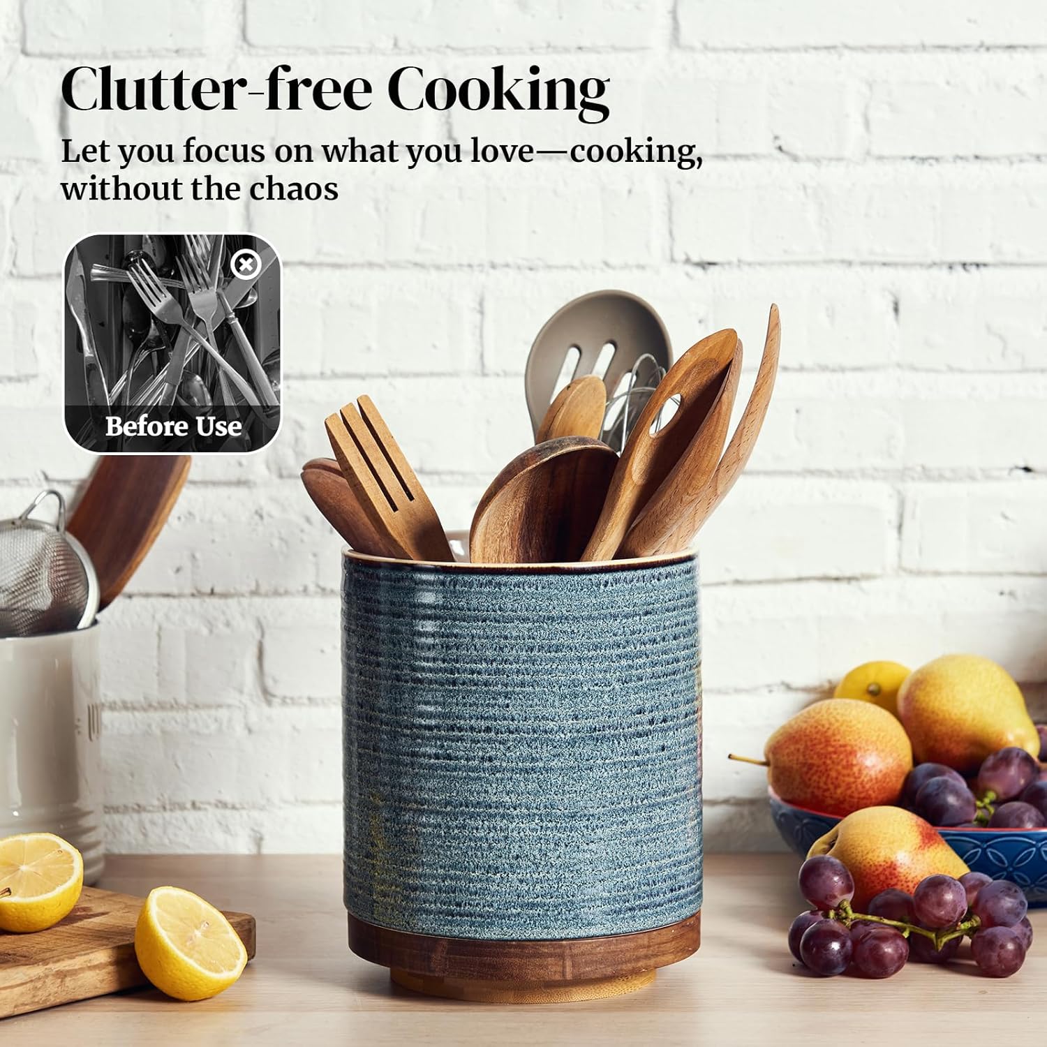Thumbnail 4 de DOWAN 360° Rotating Extra Large Cooking Utensil Holder