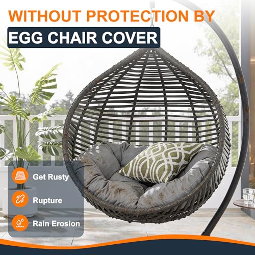 Thumbnail 4 de Icetimer Upgraded Egg Chair Cover Waterproof 190x115cm