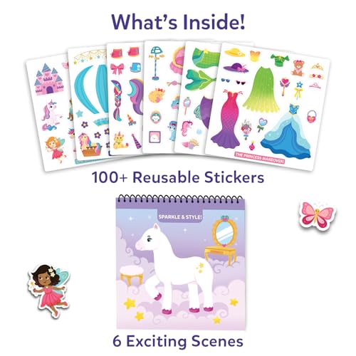 Thumbnail 2 de Skillmatics Peelies – Unicorns & Princesses, Reusable Sticker Activity Book