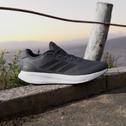 Detalle de adidas Hombre Runfalcon 5 Running Shoes - Grey Six / Core Black / Cloud White, 45 1/3 EU
