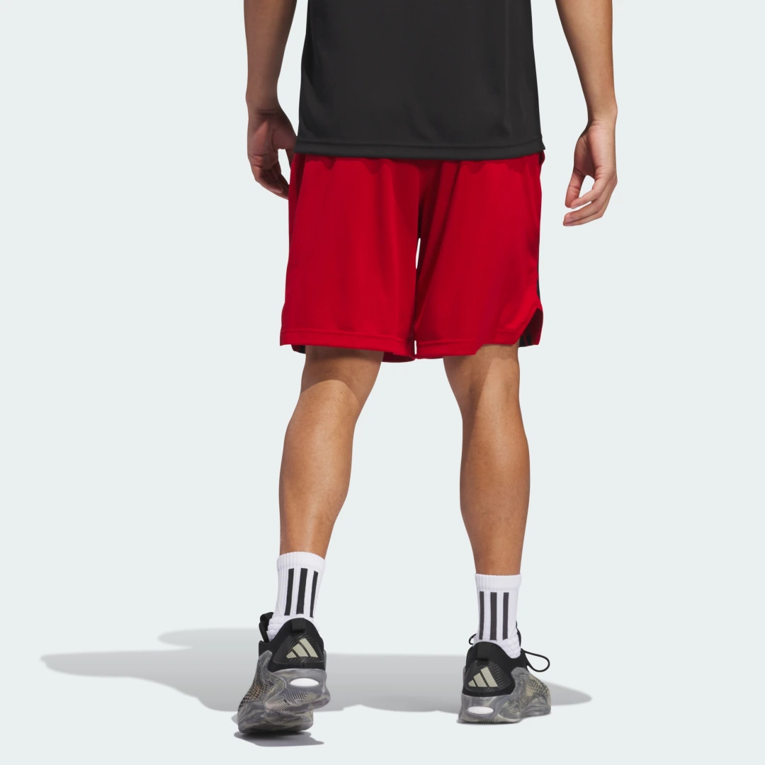 Thumbnail 1 de Pantalón corto Basketball Legends 3 bandas de Adidas – Rojo