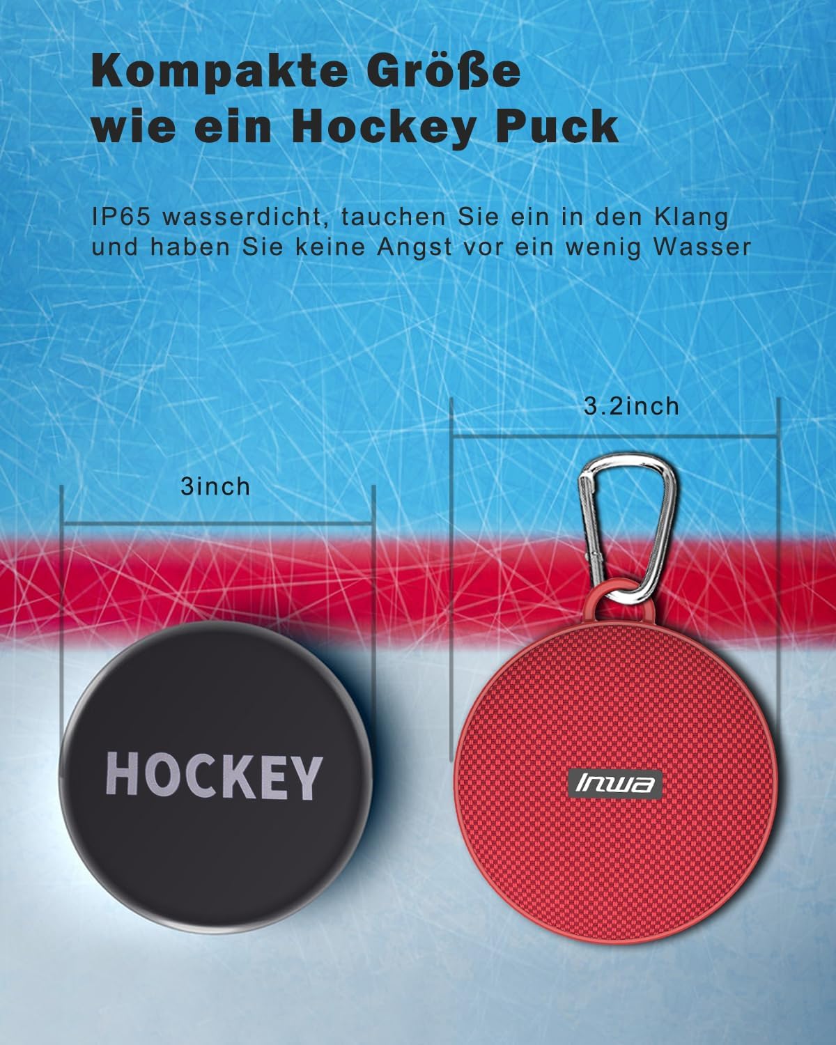 Thumbnail 5 de Inwa Bluetooth-Lautsprecher für Fahrrad – Tragbarer, wasserdichter Mini-Speaker mit Halterung, Mikrofon und erweitertem Bass