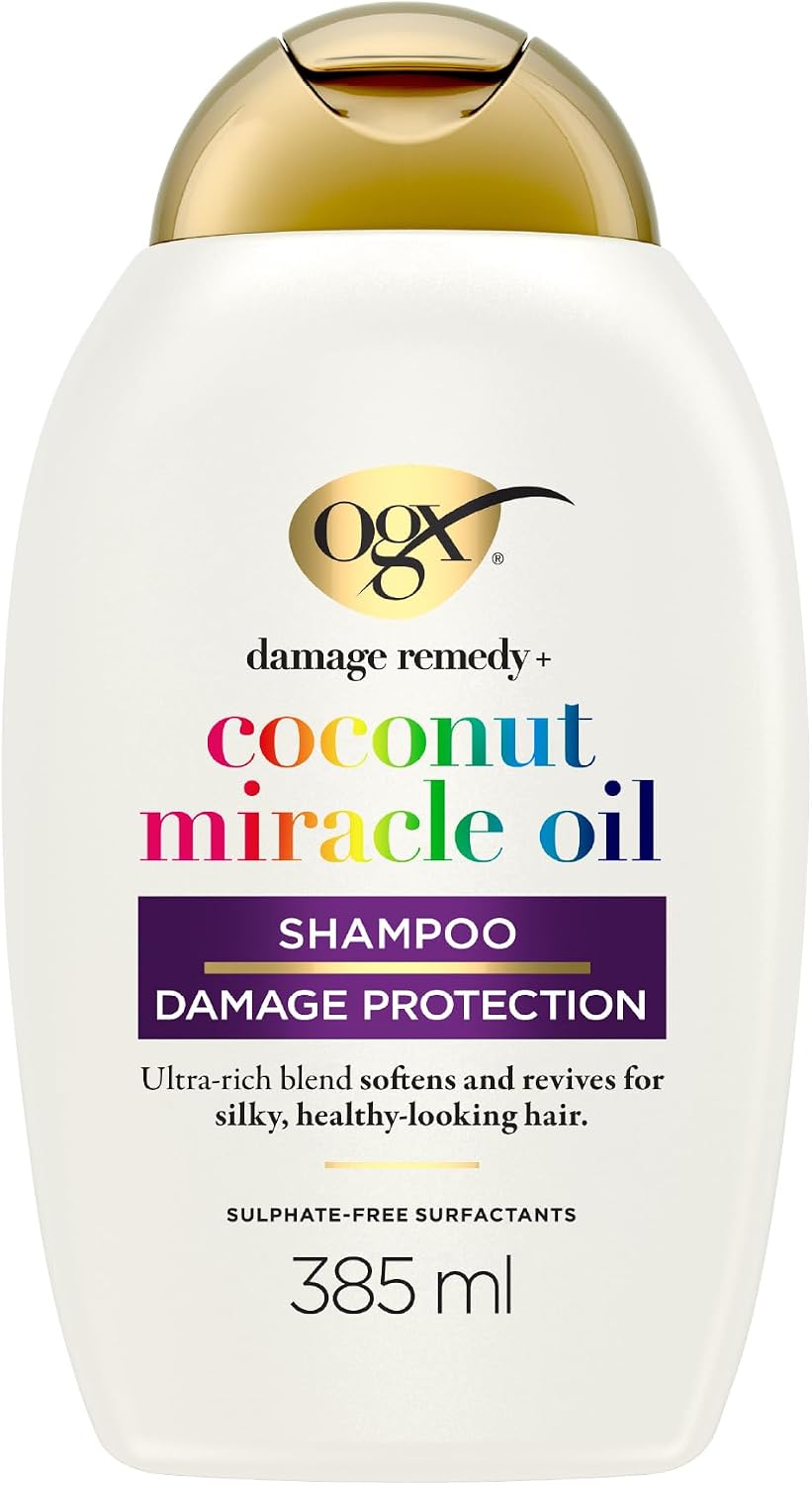 Detalle de OGX Shampoo Damage Remedy + Coconut Miracle Oil – Trattamento idratante per capelli secchi e crespi (385 ml)