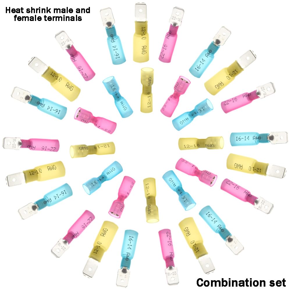 Thumbnail 4 de Yosawa heat-shrink spade connectors, 120-piece kit