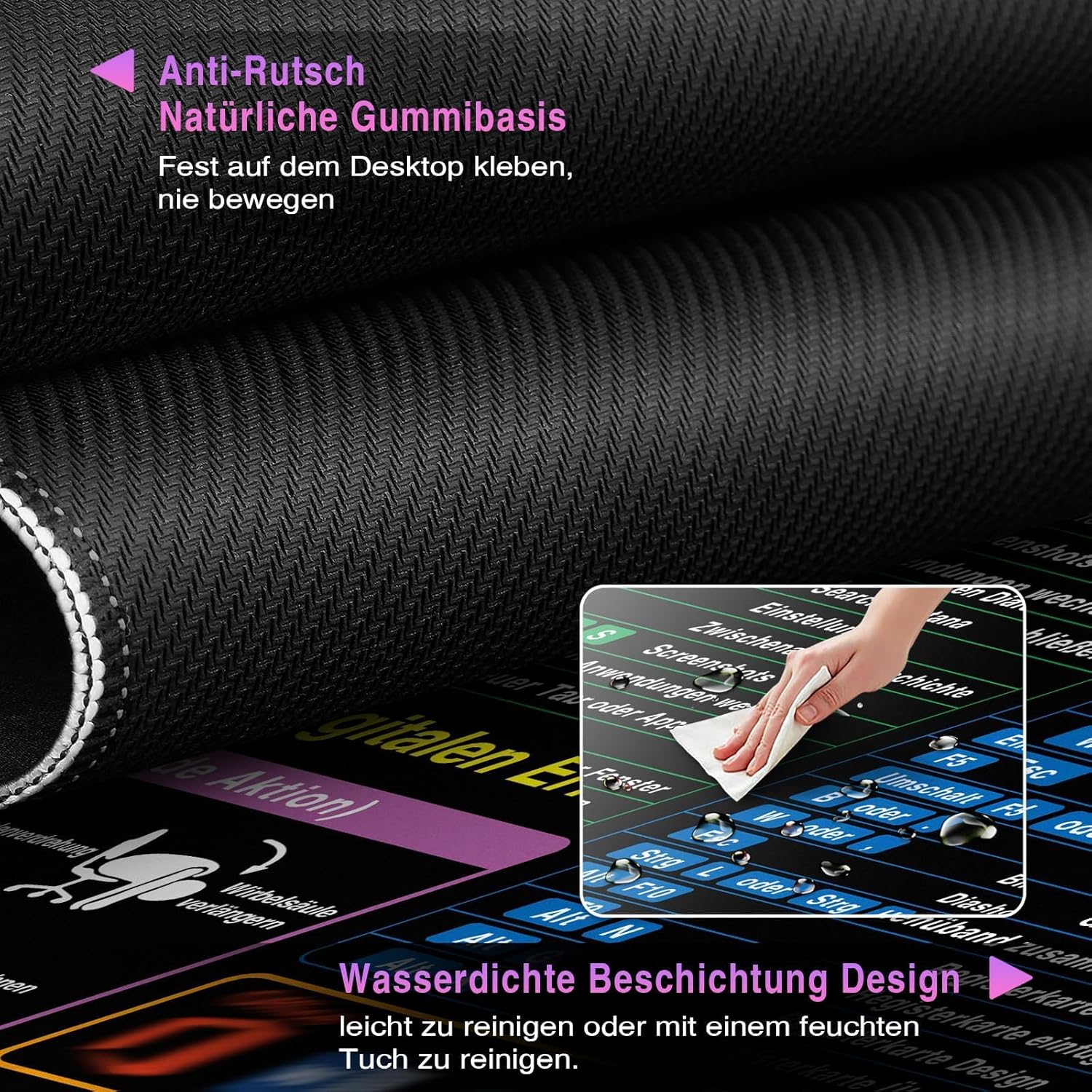 Thumbnail 2 de Mauspad XXL Excel Shortcuts 900x400 mm 📁