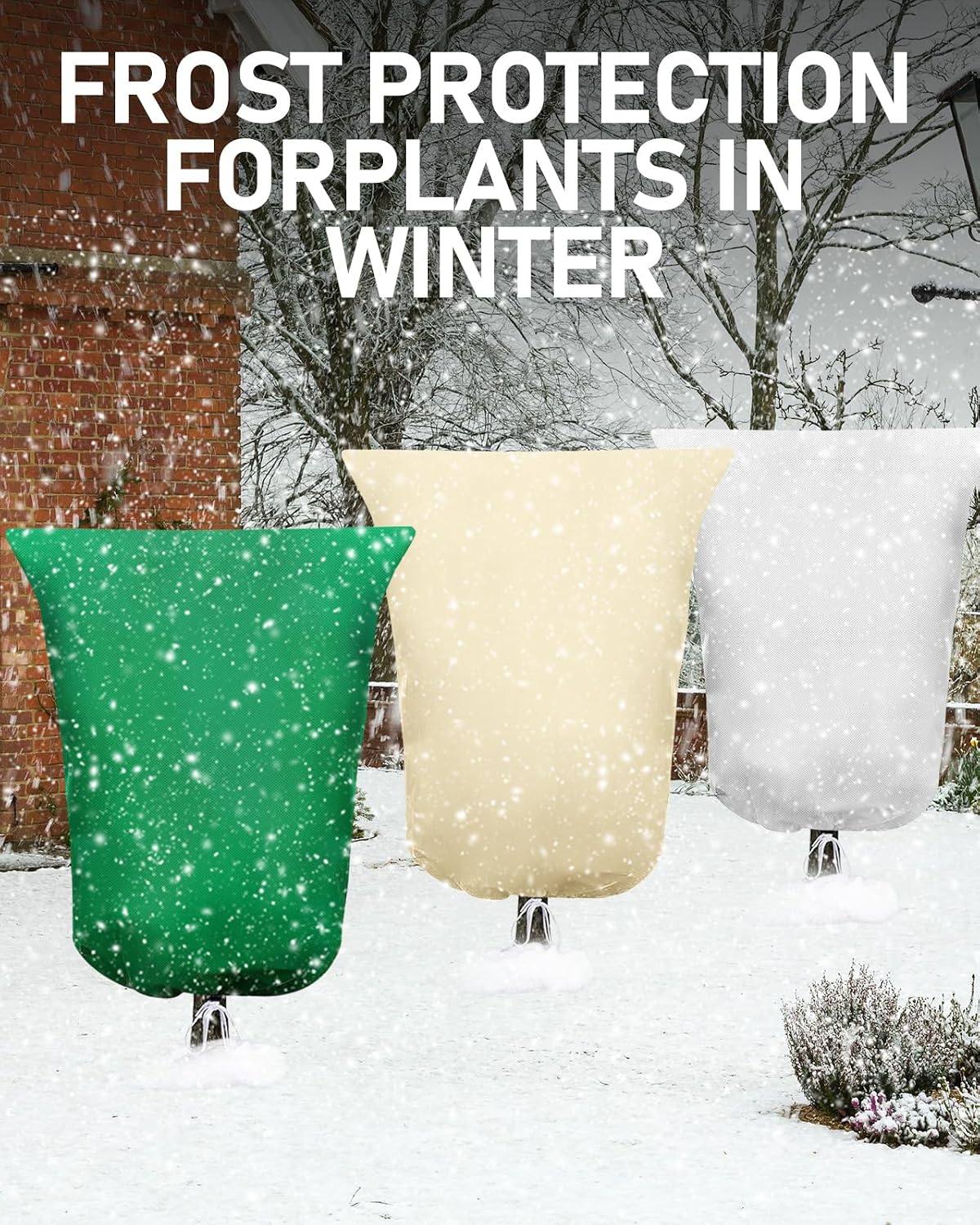 Thumbnail 6 de 2 Pack Plant Frost Protection Covers 120x180cm garden fleece