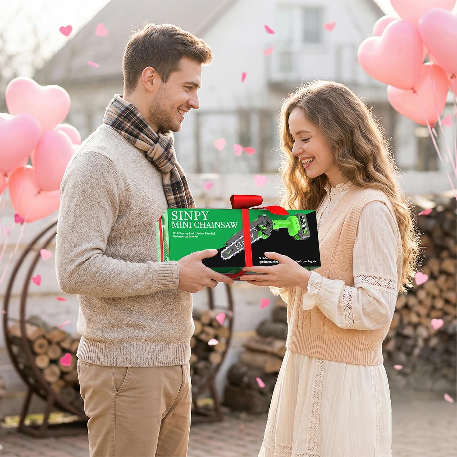 Detalle 2 de SINPY 8 Inch Mini Chainsaw Cordless with 2x5000mAh power for pruning