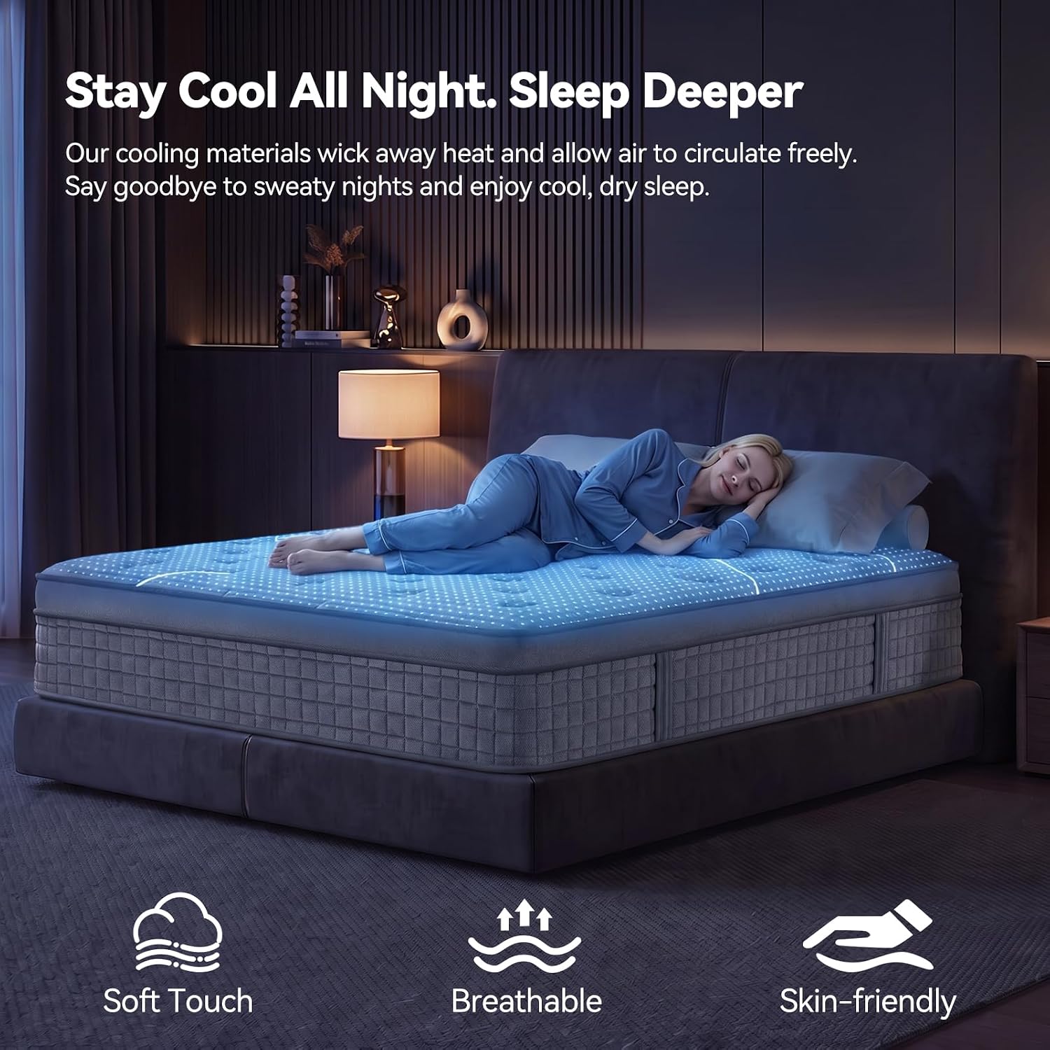 Detalle de MORSEN MR0910 Twin Hybrid Mattress, 10-Inch Cooling Gel Foam and Pocket Coils