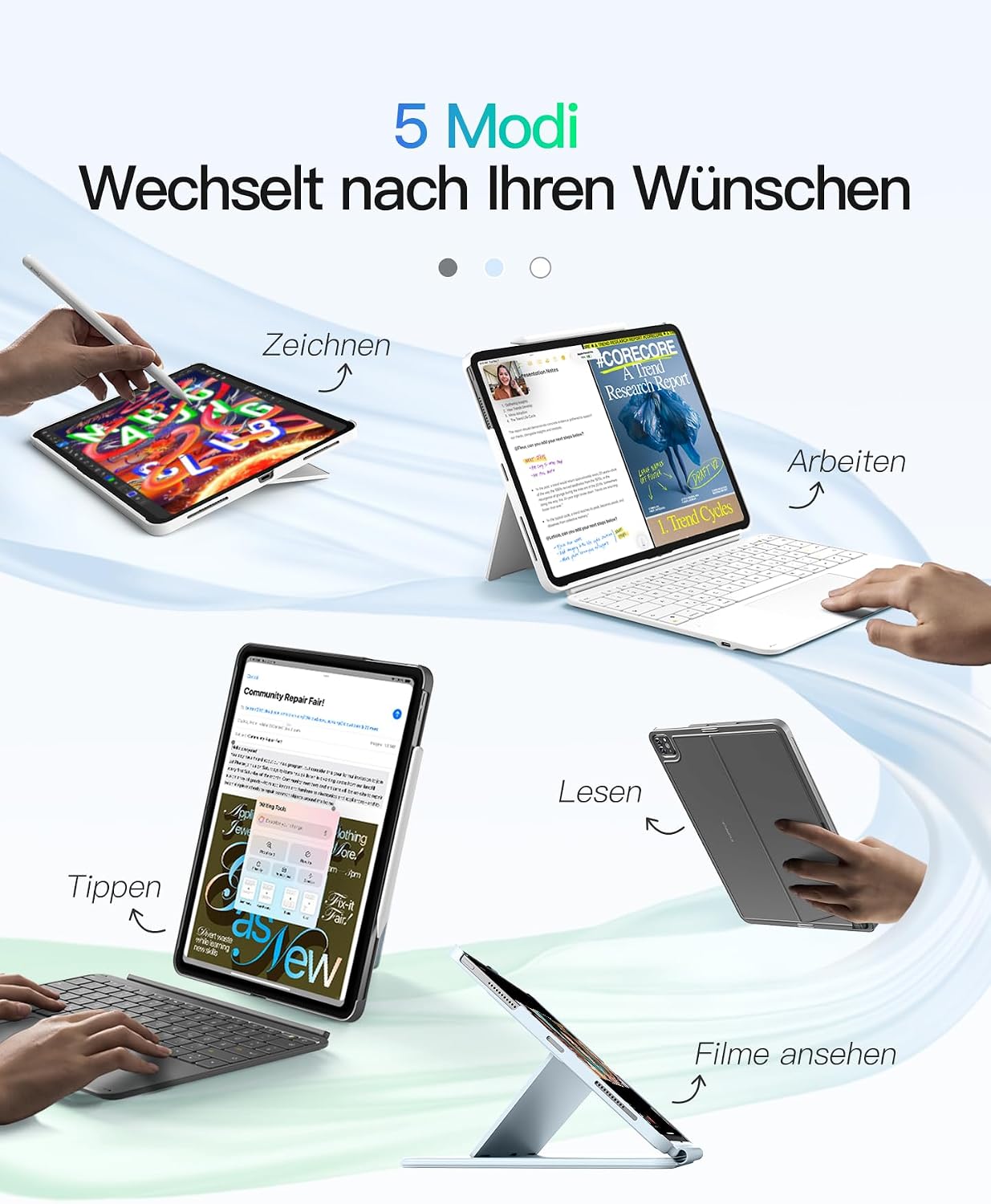 Thumbnail 2 de Inateck Tastatur Hülle für iPad Pro 13 2025/2024
